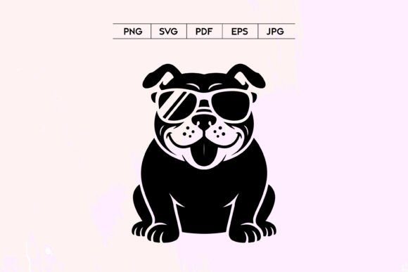 Cool Bulldog with Sunglasses SVG