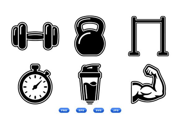 Fitness Icon SVG Collection