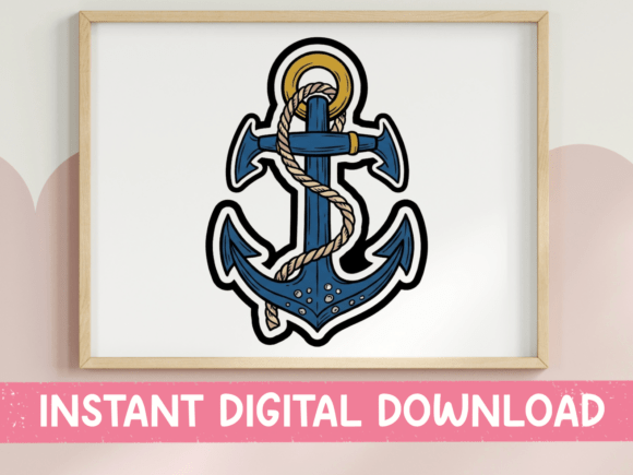 Nautical Anchor Rope SVG for Graphics and T-Shirt Designs