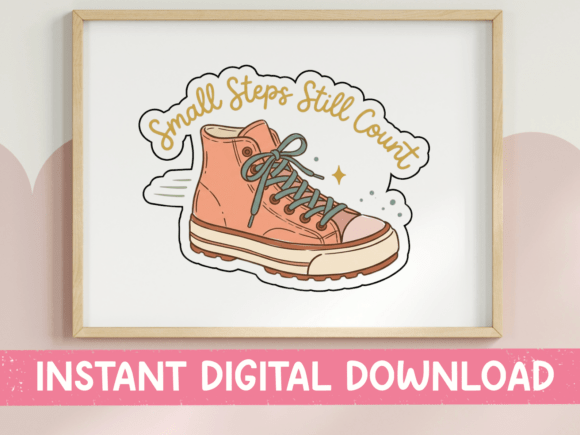 Small Steps Still Count Sneaker Sticker