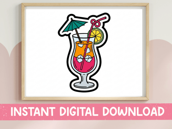 Tropical Cocktail SVG for Graphics & T-Shirt Designs
